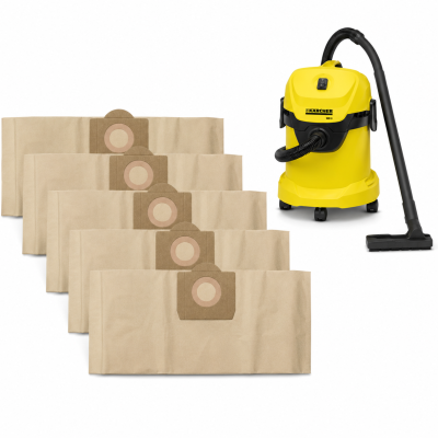 invest Karcher WD 3 papír porzsák (5db/csomag)